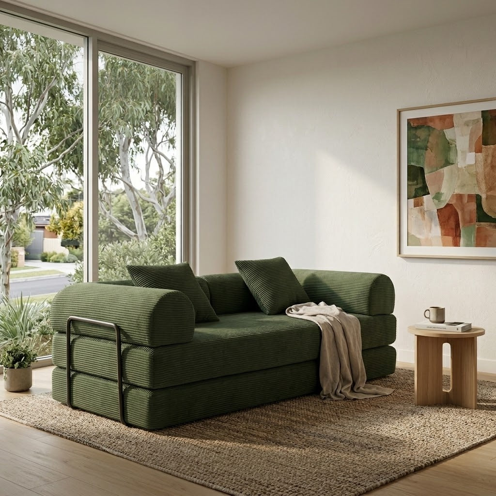 Compressed Sofa Australia — Boneless couch in a modern Australian apartment